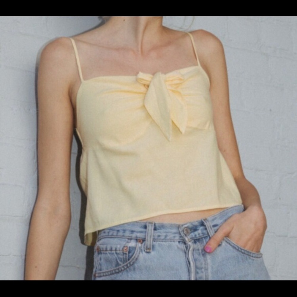 Brandy Melville Yellow Sasha Top